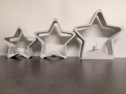 Bild von 3er Dekostern Teelicht