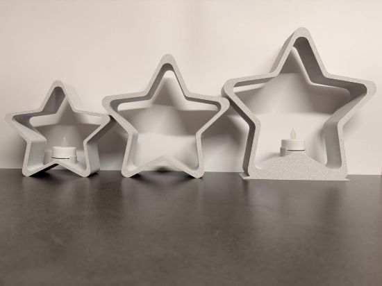 Bild von 3er Dekostern Teelicht