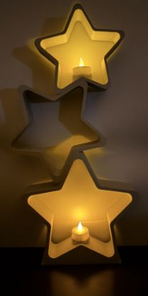 Bild von 3er Dekostern Teelicht