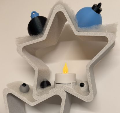 Bild von 3er Dekostern Teelicht