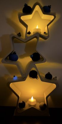 Bild von 3er Dekostern Teelicht